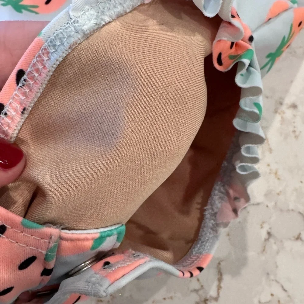 Old Navy 12-18M Strawberry Print Long Sleeve Swimsuit